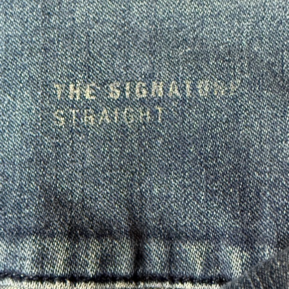 SPANX Jeans Womens 28 Blue The Signature Straight Leg Denim High Rise Side Zip - Picture 6 of 16